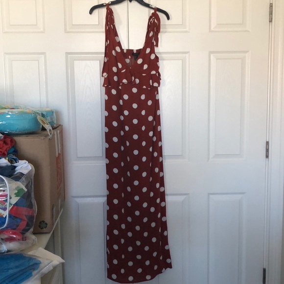 Forever 21 Ginger/White Polka Dot Woven Dress - Picture 7 of 8